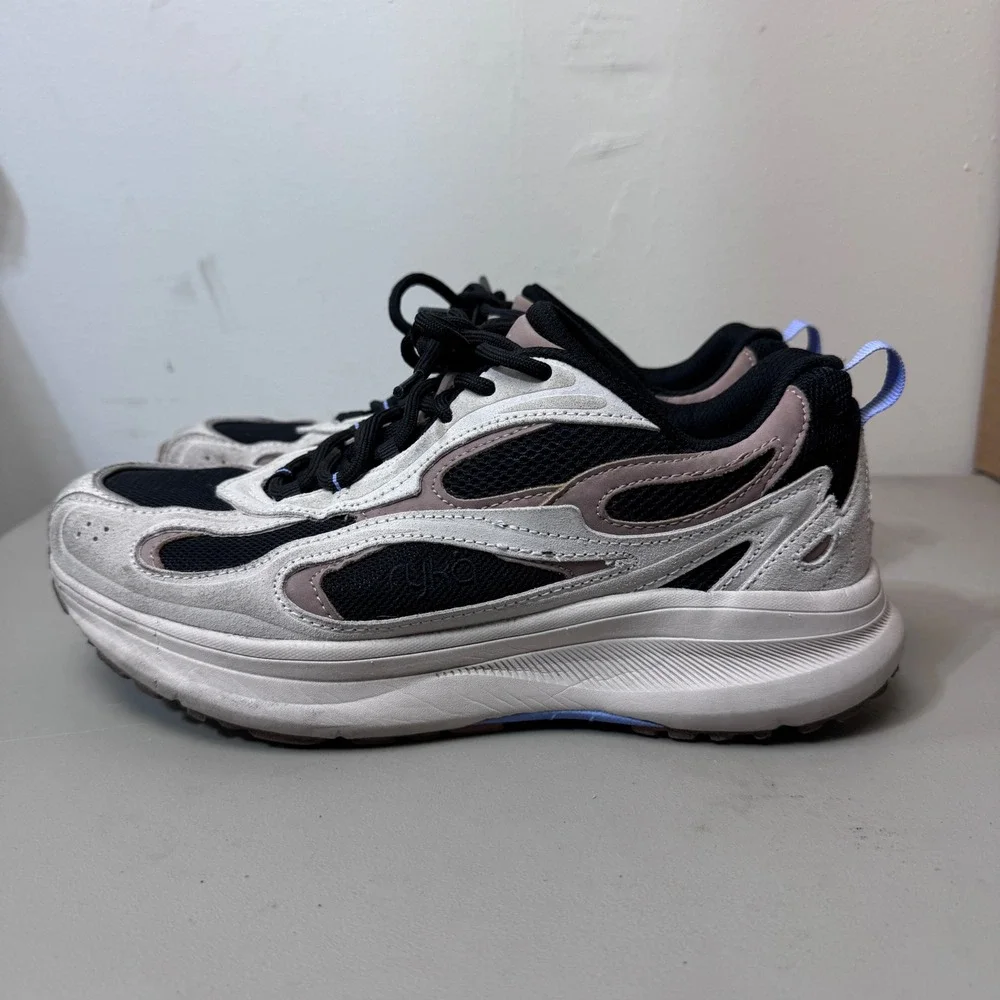 Ryka Trailblazer Womens 9 Black Mauve Running Walking Shoes Sneakers